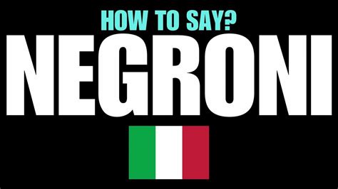 Pronunciation guide Learn how to pronounce sbagliato in Italian with native pronunciation. . Negroni pronunciation